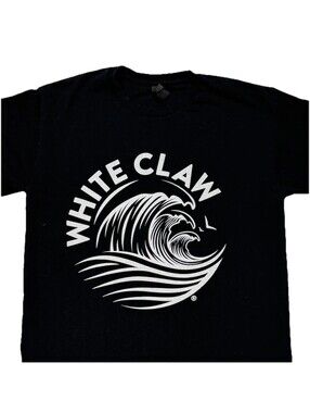 White Claw Hard Seltzer Logo Graphic Tee Black Gildan Heavy Cotton T-Shirt M